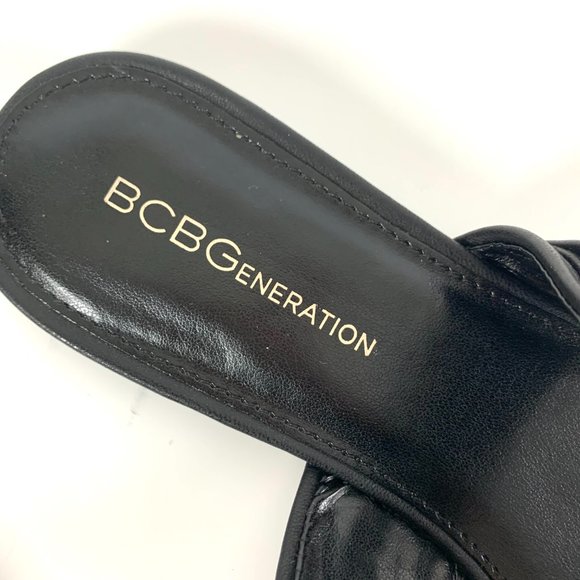 BCBGeneration Womens Black Leather Pointed Toe Slip On Mules Size 7.5 - Picture 6 of 10